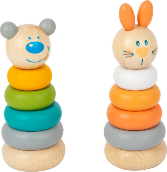 Small Foot Nasadzovacia veža pastelová 1 ks