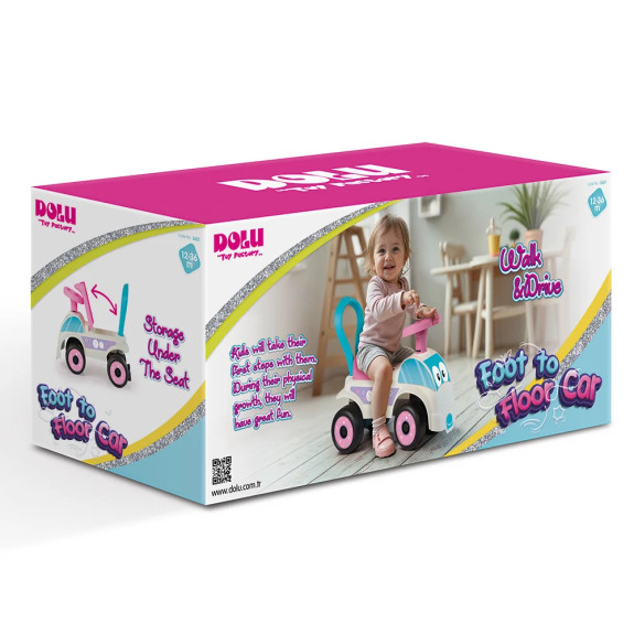 Odrážadlo auto Bielo-ružové