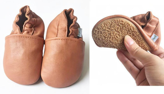 Kožené capáčky Barefoot s Anti-Slip podrážkou Veľ. 24-36 mes. Hopi Go