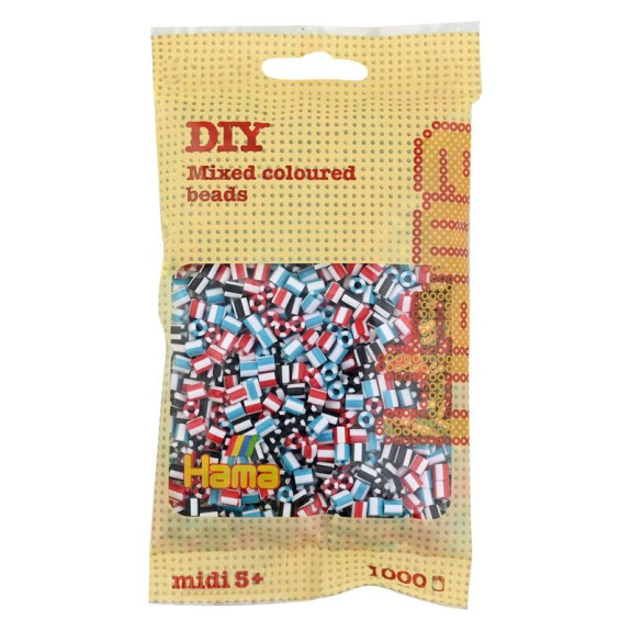 Korálky v sáčku dúhové mix 1.000 ks Hama MIDI
