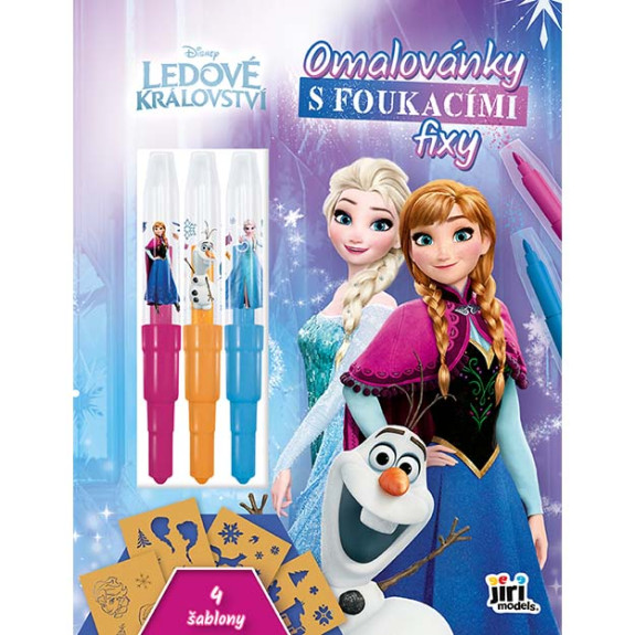 Omaľovánky s fúkacími fixami Ľadové kráľovstvo