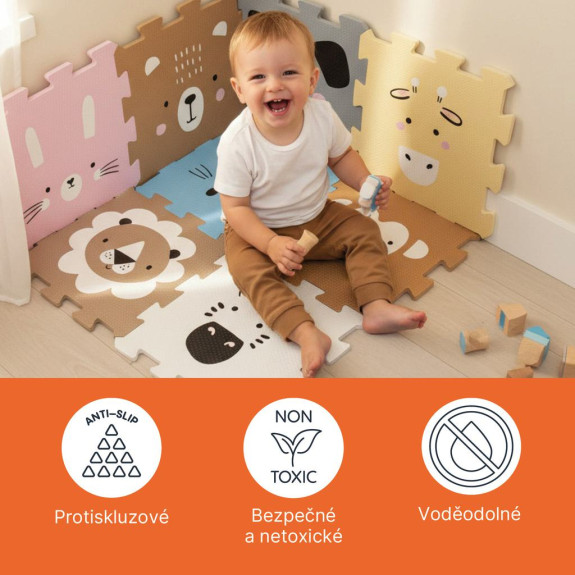 Penová podložka Puzzle 30x30 cm 9 ks Zopa