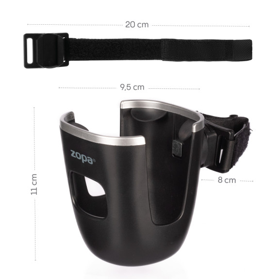 Držiak na pitie na kočík Ultra, Black