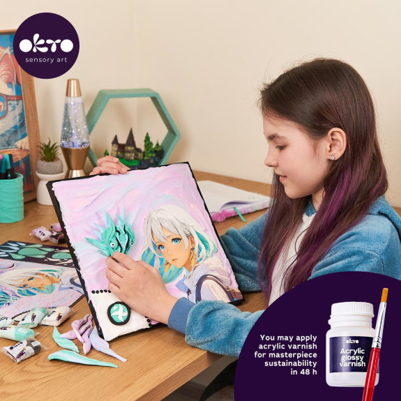 Motív živlov "Vietor" výtvarný set 30 x 40 cm Manga Okto