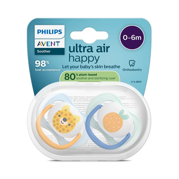 Cumlík Ultra air obrázok 0-6 m chlapec, 2 ks Philips Avent