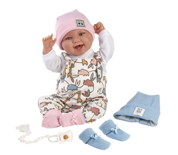 New born 2v1 realistická bábika bábätko so zvukmi a mäkkým látkovým tele Llorens