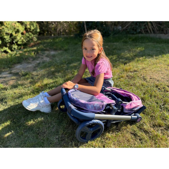 Skladací kočík pre bábiky 3 v 1 s taškou Magic Bubble 2024 - 73 cm DeCuevas