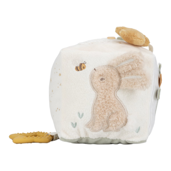 Kocka textilná s aktivitami Newborn Naturals Little Dutch