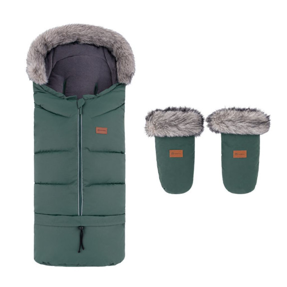 Set zimný fusak Arctic 4v1 + rukavice na kočík Petite & Mars