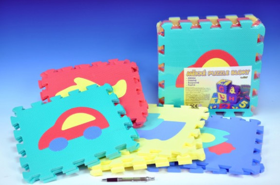 Penové puzzle podložka 30cm - autá