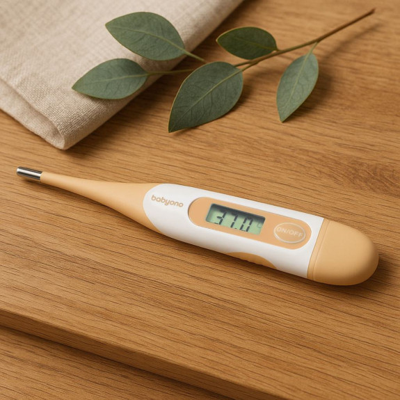 Digitálny teplomer s mäkkou koncovkou béžový BabyOno