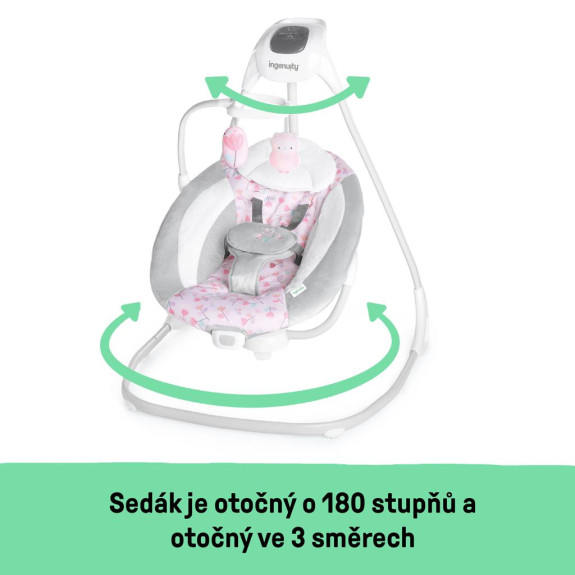 Hojdačka vibrujúca s melódiou Cassidy 0 m+, do 9 kg Ingenuity