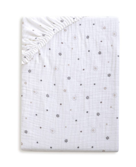 Mušelínové prestieradlo Dizajn s gumou 60 x 120 cm BabyMatex