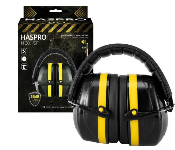 Chrániče sluchu Nox-5F, SNR 32dB čierne Haspro