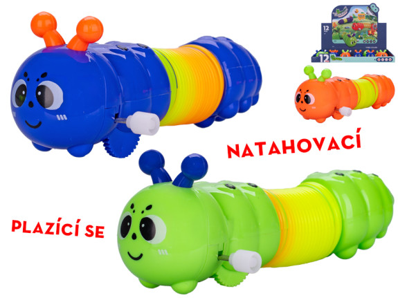 Húsenica 13,5-40 cm na kľúčik po natiahnutí sa plaziaca