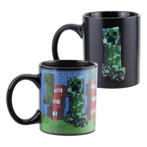 Hrnček meniaci Minecraft Creeper