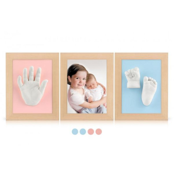 3D Memories odlievacia sada baby pre 3D odliatok ručičiek a nožičiek - tri jelšové rámčeky