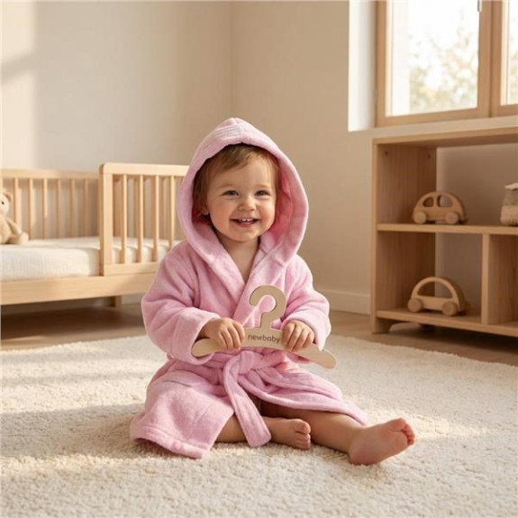 Detský froté župan New Baby pink