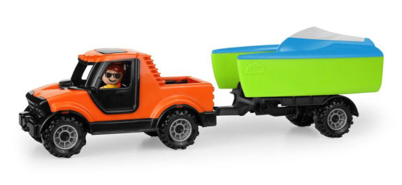 Truckies Pickup s vozíkom a loďkou Lena