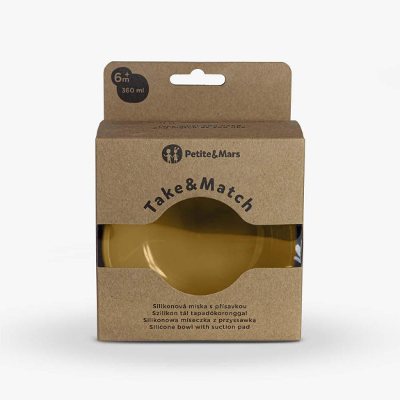 Miska silikónová s prísavkou Take&Match 6 m+ Petite & Mars