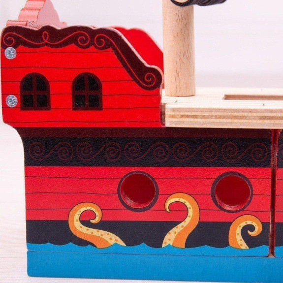 Pirátska galéra Bigjigs Rail