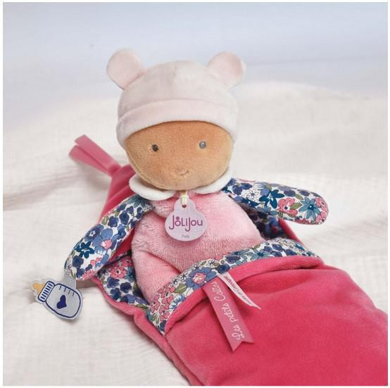 Doudou Jolijou Bábätko v navliekacej perinke 20 cm