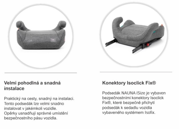 Podsedák BabyAuto NAUNA i-size 125-150