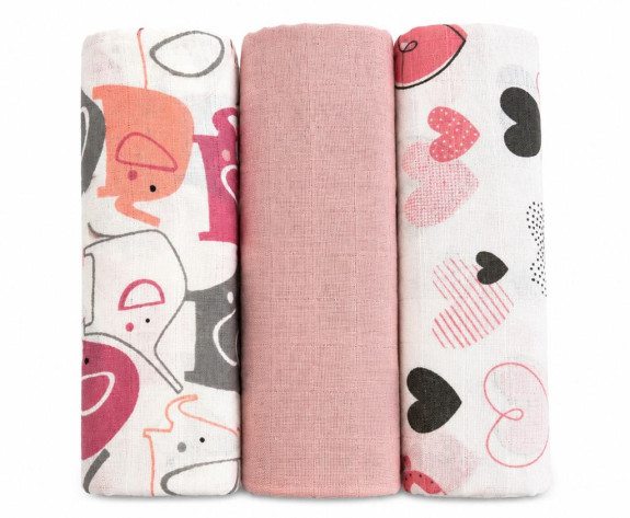 Mušelínové plienky 3 ks Delux 60 x 80 cm, Baby Nellys
