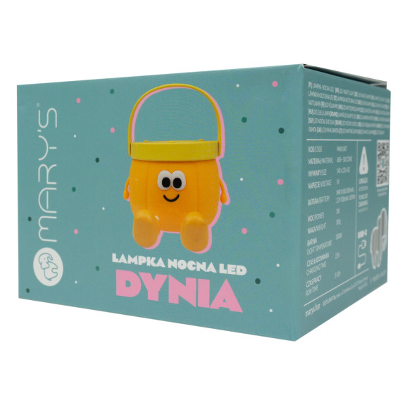 LED nočná lampička a stojan na pastelky 2v1 - tekvica Mary's