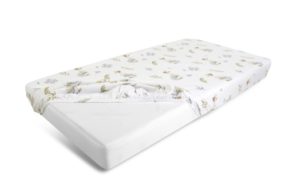 Bavlnená prestieradlo s gumou a potlačou 70 x 140 cm Babymatex