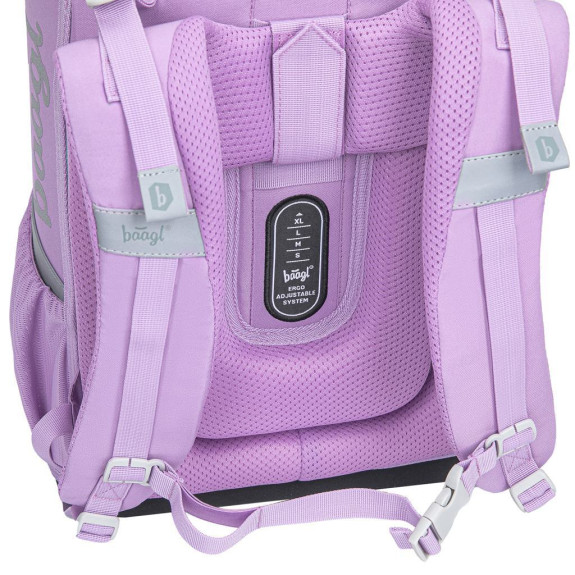 Set 3 Zippy Lavender: aktovka, peračník, sáčok Baagl