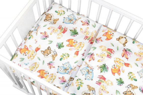 Mantinel s obliečkami Premium 3dielna súprava Cute Animals Baby Nellys