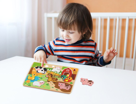 Vkladacie puzzle Farma 2Kids Toys