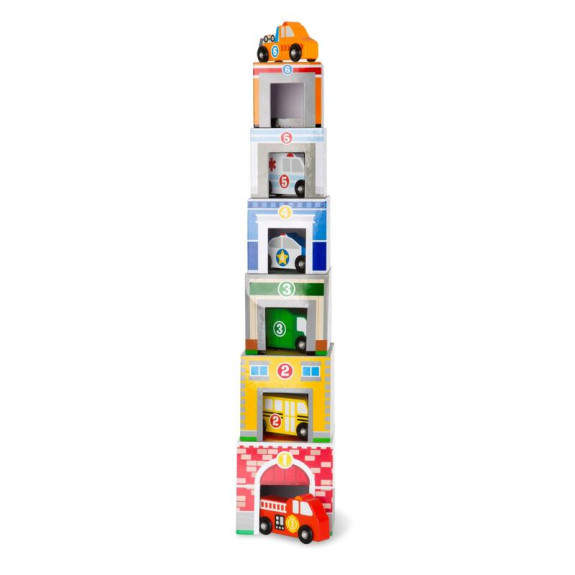 Stohovanie budov a áut Melissa & Doug