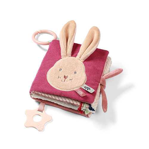 Senzorická látková knižka Rabbit Karo pre bábätká BabyOno