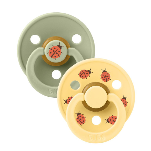 Colour Ladybug cumlíky z prírodného kaučuku 2 ks 0 - 6 m Bibs