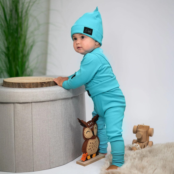 Rastúce body rebrované Turquoise - tyrkysová Esito