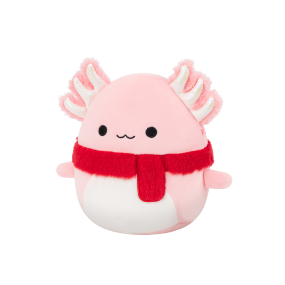 Squishmallows ružový axolotl so šálom - Archie, 30 cm