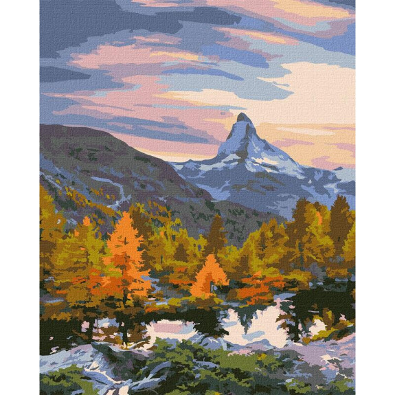 Maľovanie podľa čísel - Horský les 40 x 50 cm