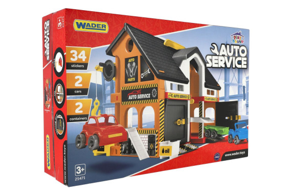 Auto servis 2 poschodia + 3 autá Wader