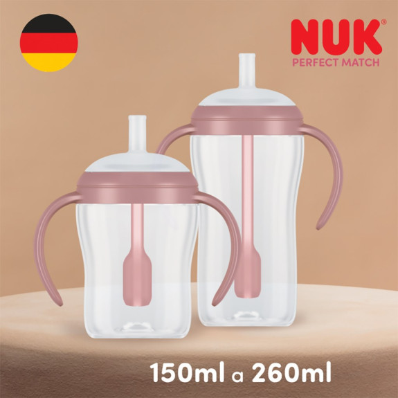 Dojčenská fľaša Perfect Match na učenie so slamkou Bear 260 ml NUK