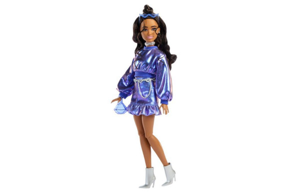 Barbie Deluxe modelka - Modré šaty