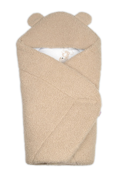 Baránková zavinovačka s kapucňou bavlna/baránok Teddy
