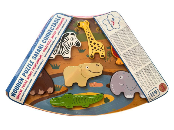 Drevené puzzle Safari prepojiteľné 2Kids Toys