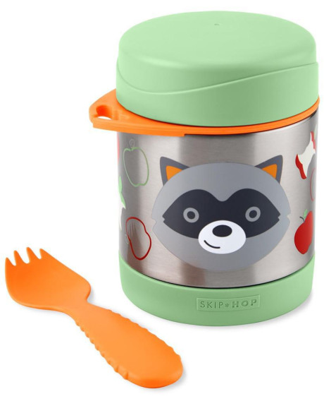 Termoska na jedlo s lyžičkou/vidličkou Zoo 3 r+ 325 ml Skip Hop