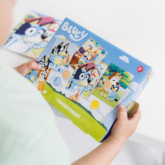Bluey maľovanie prsty