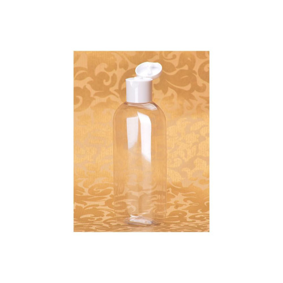 Plastová fľaštička s odklápacím uzáverom číra,100 ml