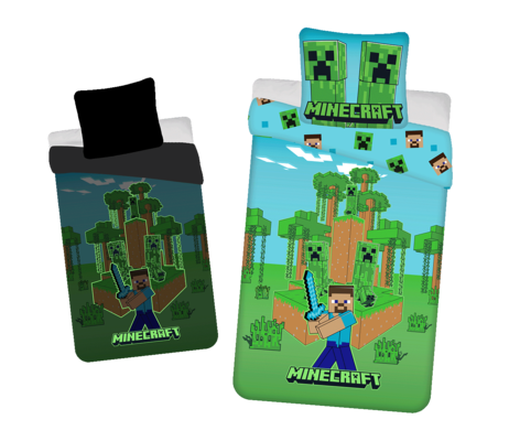 Obliečky Minecraft "Jungle Fight" svietiace 140 x 200, 70 x 90 cm Jerry Fabrics