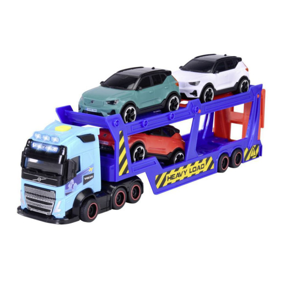 Autotransportér Volvo FH 16, 40 cm + 3 autá, svetlo, zvuk