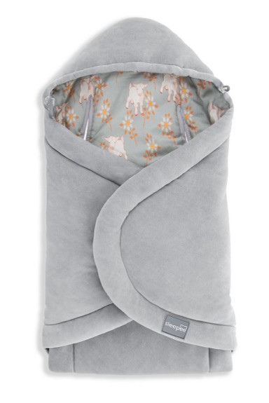Fusak/zavinovačka/deka do autosedačky Vintage Animals Sky Blue Sleepee
